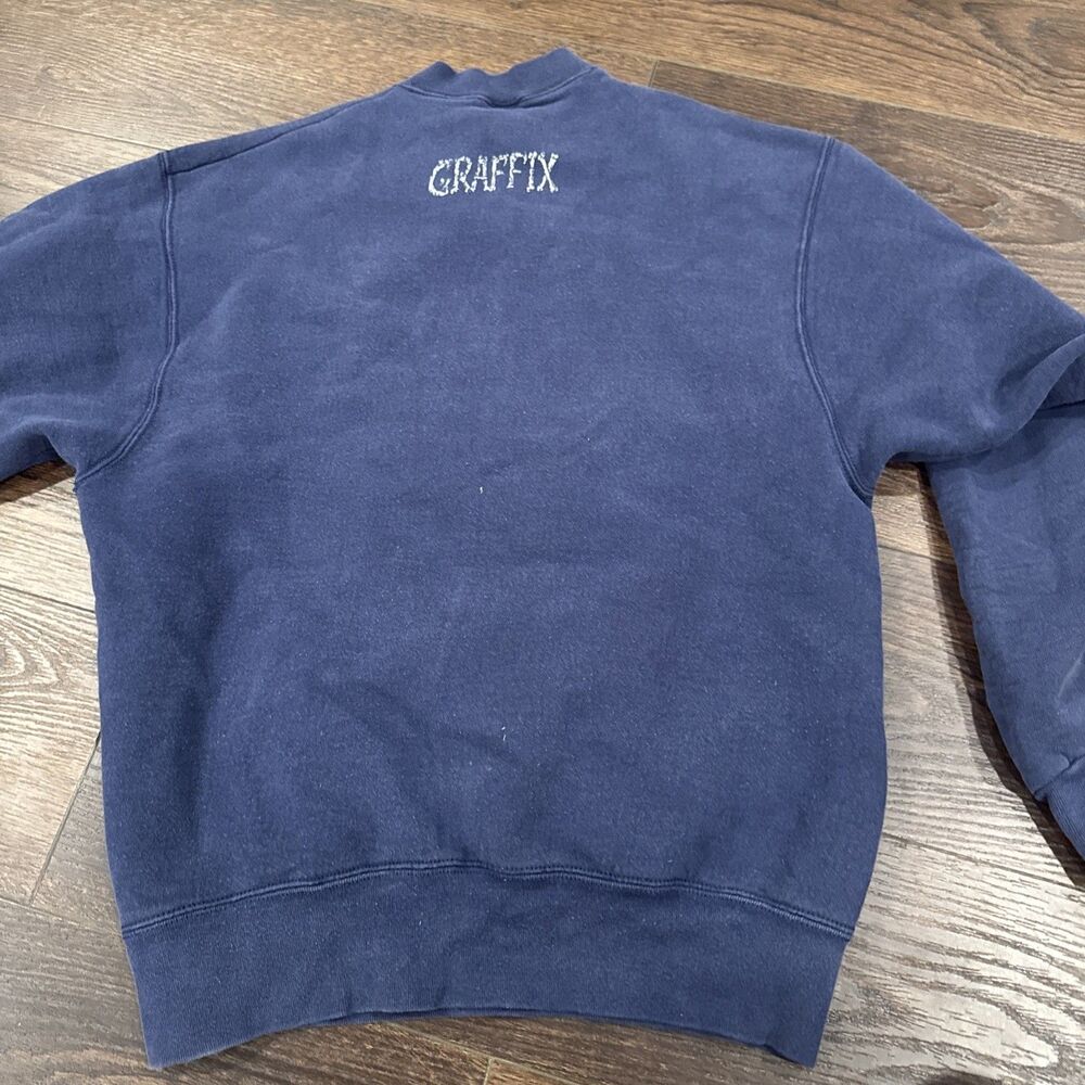 Vintage 90s Graffix Bong Jester Clown Skull Crew Sweatshirt USA Made Rare Sz L - Picture 8 of 8